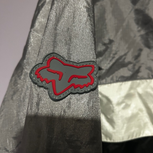 Rare 90s Fox Honda Black and Gray Mesh-Lined Windbreaker - Picture 3 of 7